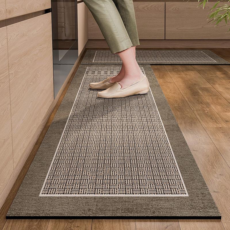 Modern Minimalist Geometric Kitchen Mat Non-Slip Wear-Resistant Runner Rug for Living Room Bedroom Hallway Floor Decor