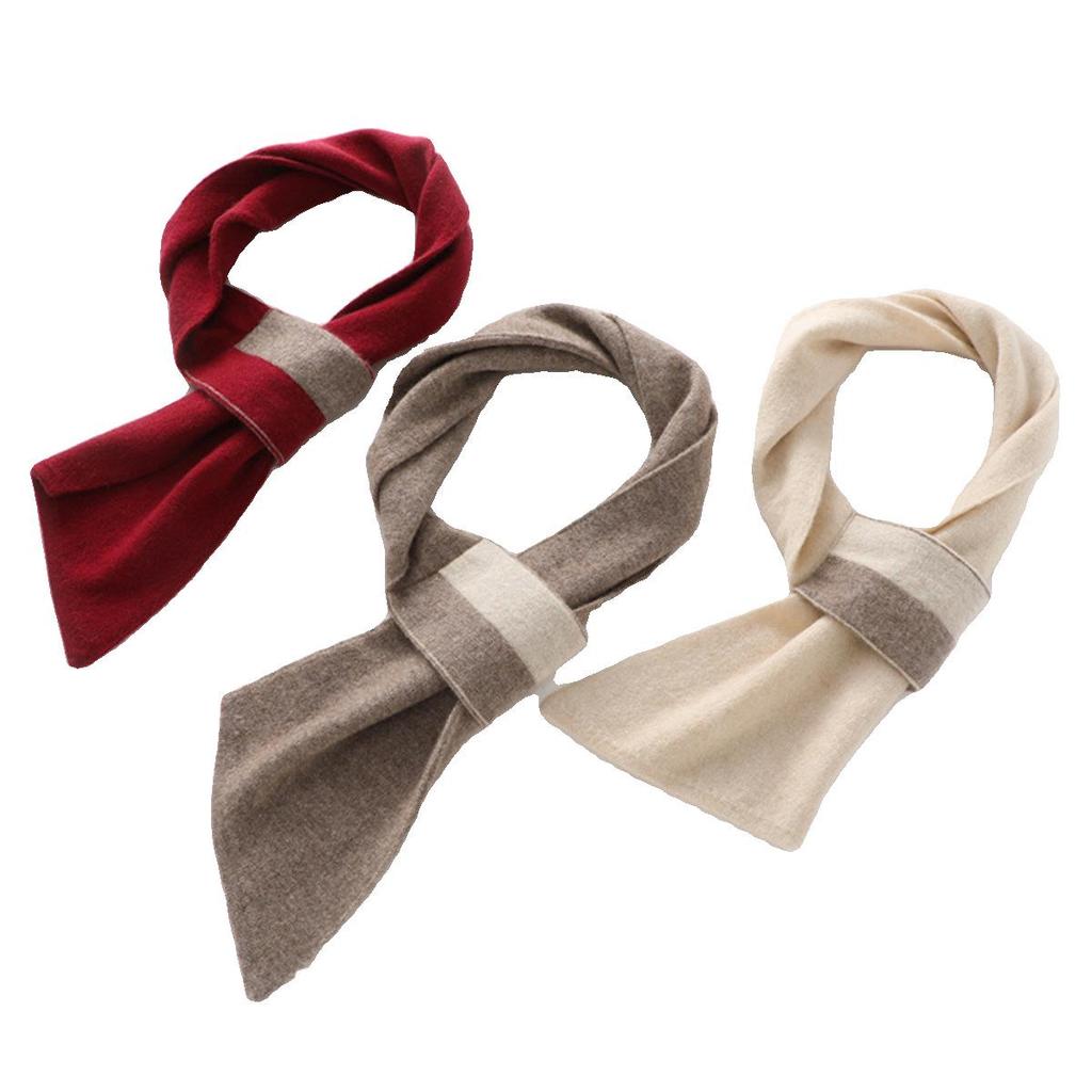 Women's Korean-Style Knitted Cashmere Scarf Set - Versatile, Warm & Protective for Winter