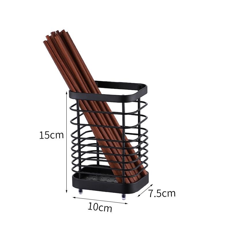 Stainless Steel Chopsticks Basket Chopsticks Tube Household Drainable Knife Fork Spoon Storage Box Kitchen Utensils Storage Rack