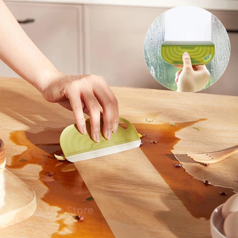 Glass Scraper Silicone Scraper Kitchen Sink Countertop Scraper Window Mirror Water Wiper Cleaning Scraper Cleaning Supplies