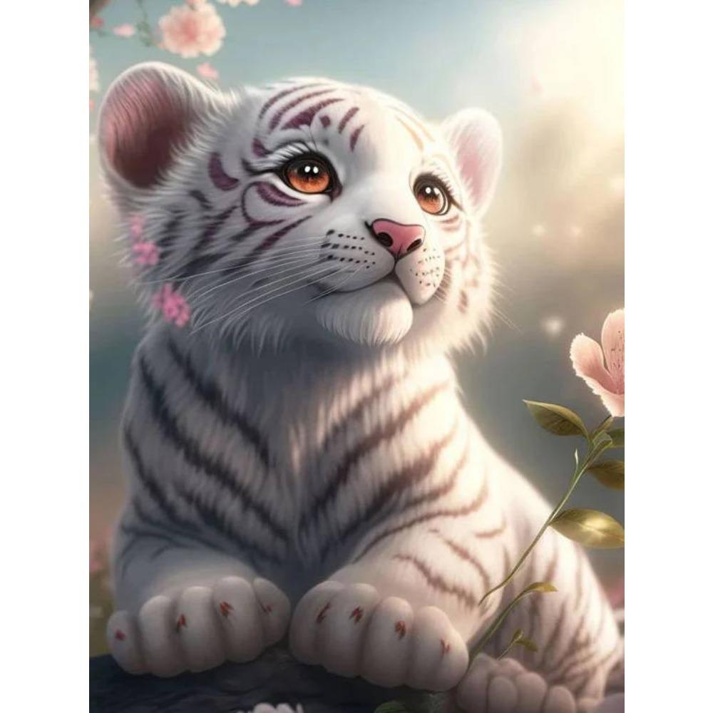 DIY Full Round Diamond Painting Cross Stitch 3D Animal Flower Home Decorative Art Style Diamond Painting 5d Diamond Art Painting