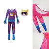 Superkitties Kids Onesie Costume With Soft Milk Silk Fabric Cartoon Style Purple Blue Pink Orange 100cm-150cm/43.3-59.05in