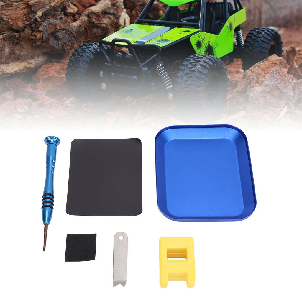 RC Model Repair Tool Set Cross Screwdriver Prying Bar Screw Storage Tray Demagnetizer Or Magnetizer