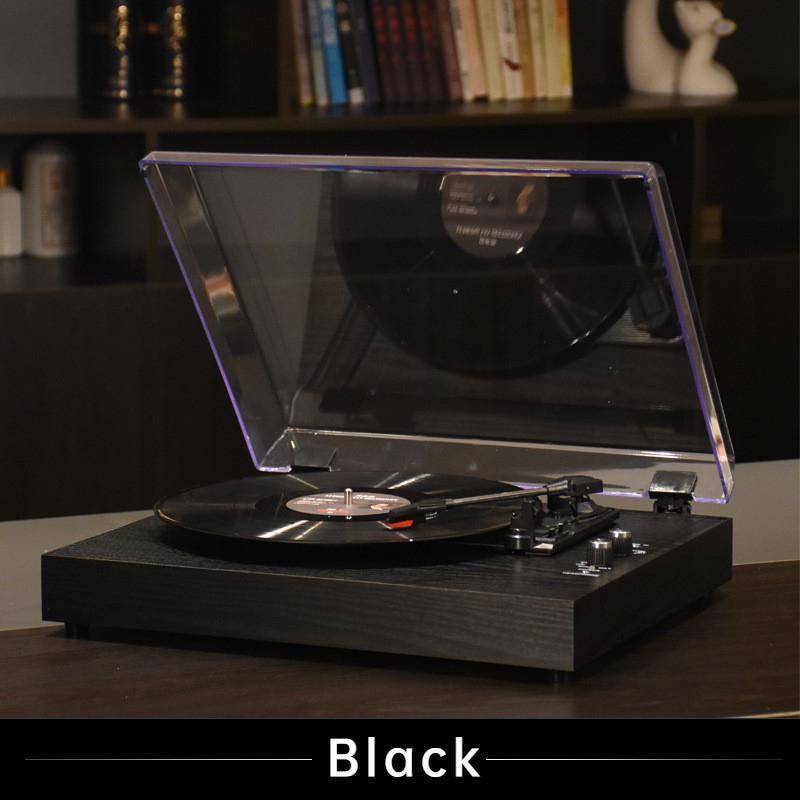 

Деревянный виниловый противоскользящий проигрыватель пластинок настольный бытовой фонограф Bluetooth встроенный рупорный динамик новый 420*320*105 мм