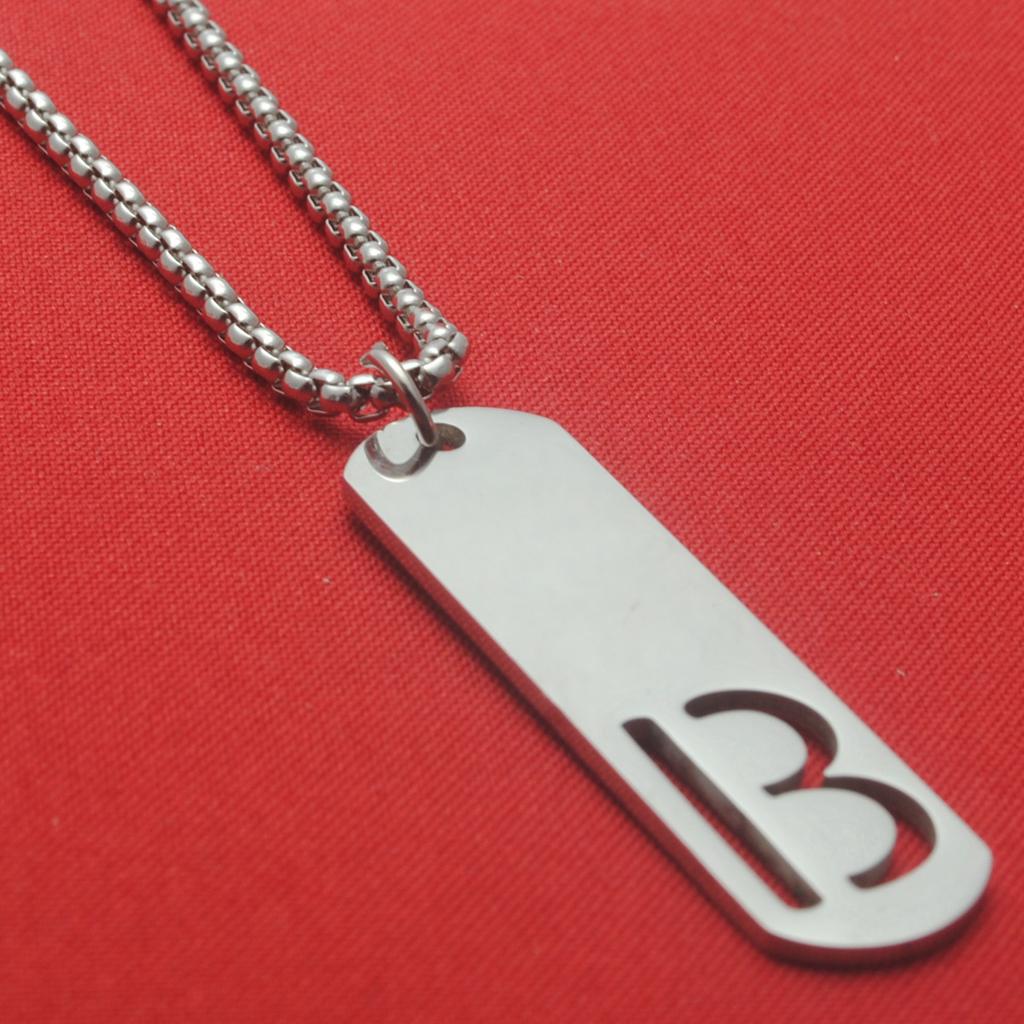 Titanium Steel English Letter Pendant Stainless Steel Unisex Versatile Fashion Accessories Couple Jewelry Necklace