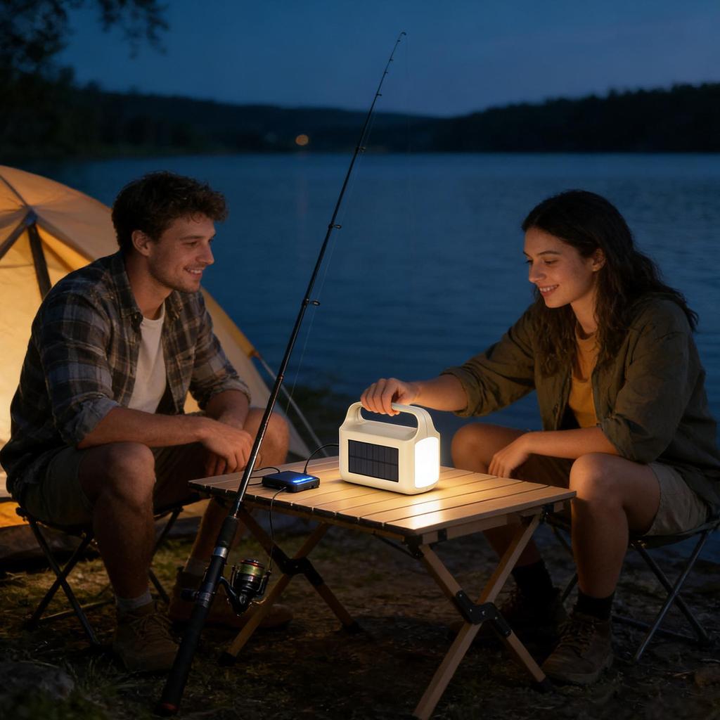 Camping Flashlight Solar Powered Power Bank Camping Lantern Outdoor Survival Light For Home Tent Backpacking Travel Hiking