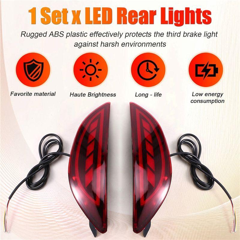 Car LED Rear Bumper Light For Accent Verna Solaris Brio 2008-2015 Tail Reflector Brake Fog Lamp Turn Signal