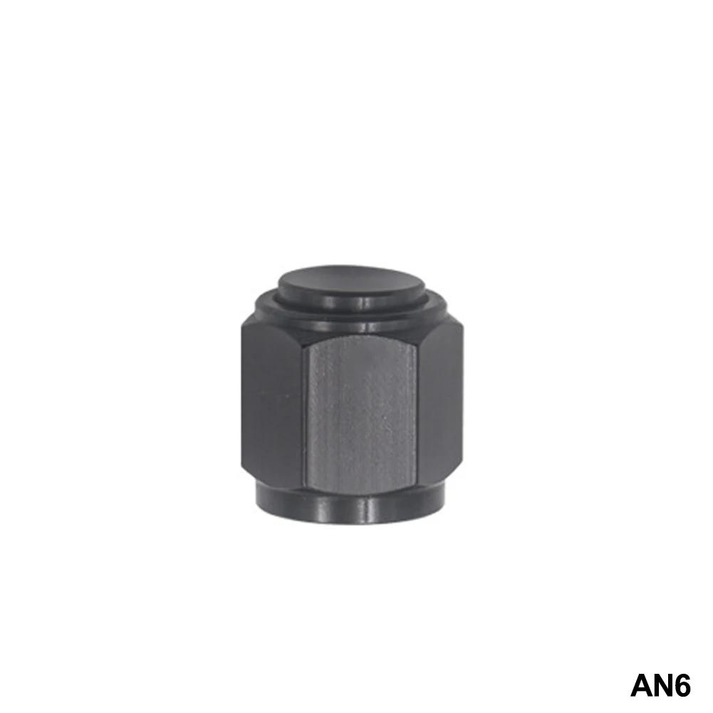 AN4 AN6 AN8 AN10 AN12 Female Flare Cap Block Off Fitting Plug Aluminum Swivel Hex Head Nut Port Adapter for Fuel Oil Line