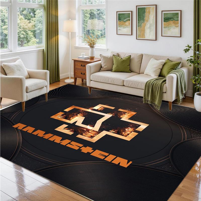 Rammstein Design Kristall-Samt Teppich Weiche Dekorationsmatte für Schlafzimmer Eingang