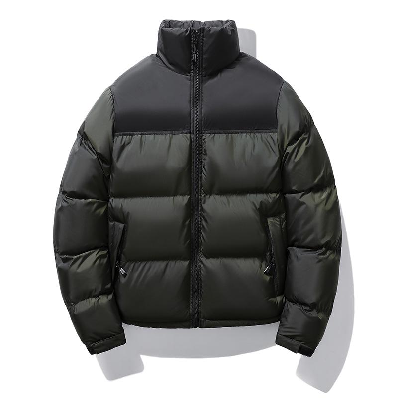Men's Hong Kong Style Autumn/Winter Down Cotton Jacket - Stand Collar, Thickened, Casual, Versatile Outerwear