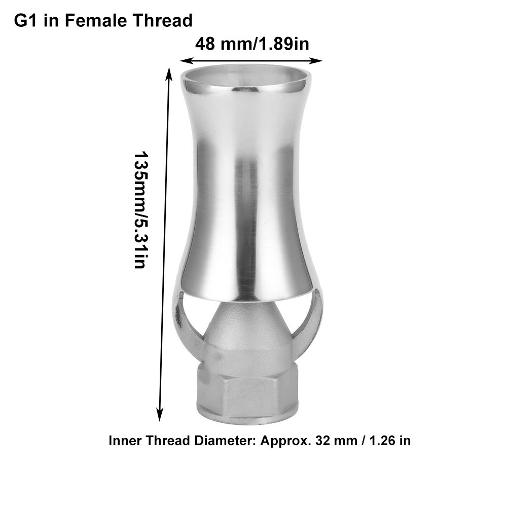 Silver Cedar Nozzle 304 Stainless Steel Fountain Sprinkler Fountain Nozzle Courtyard Water Display