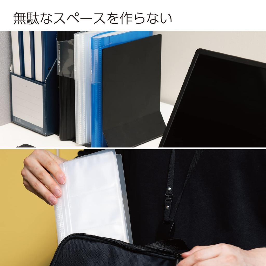 KOKUYO File Card Holder Novita Capacity 360 Model Slim, 60-sheet (holds Sheets), Transparent, Mei-N236T