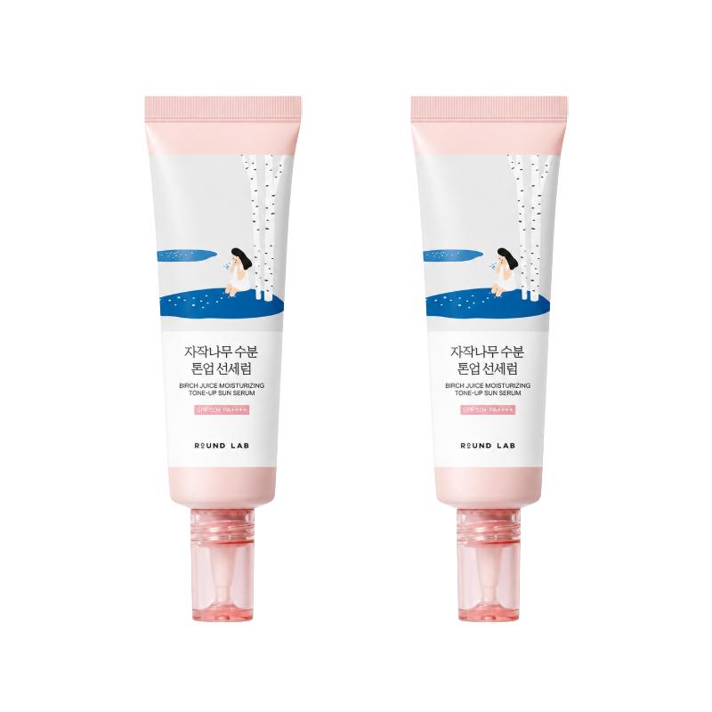 ROUND LAB Birch Juice Moisturizing Tone-Up Sun Serum SPF50+ PA++++ 50ml (3 Options)