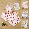 Women’s Summer Sweet Three-Piece Pajama Set Heart Print Cami Top Short and Long Pants Loungewear Set
