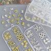 12-Piece Christmas Nail Art Set: 3D Wreath, Snowflake, Bell Rhinestone Decorations