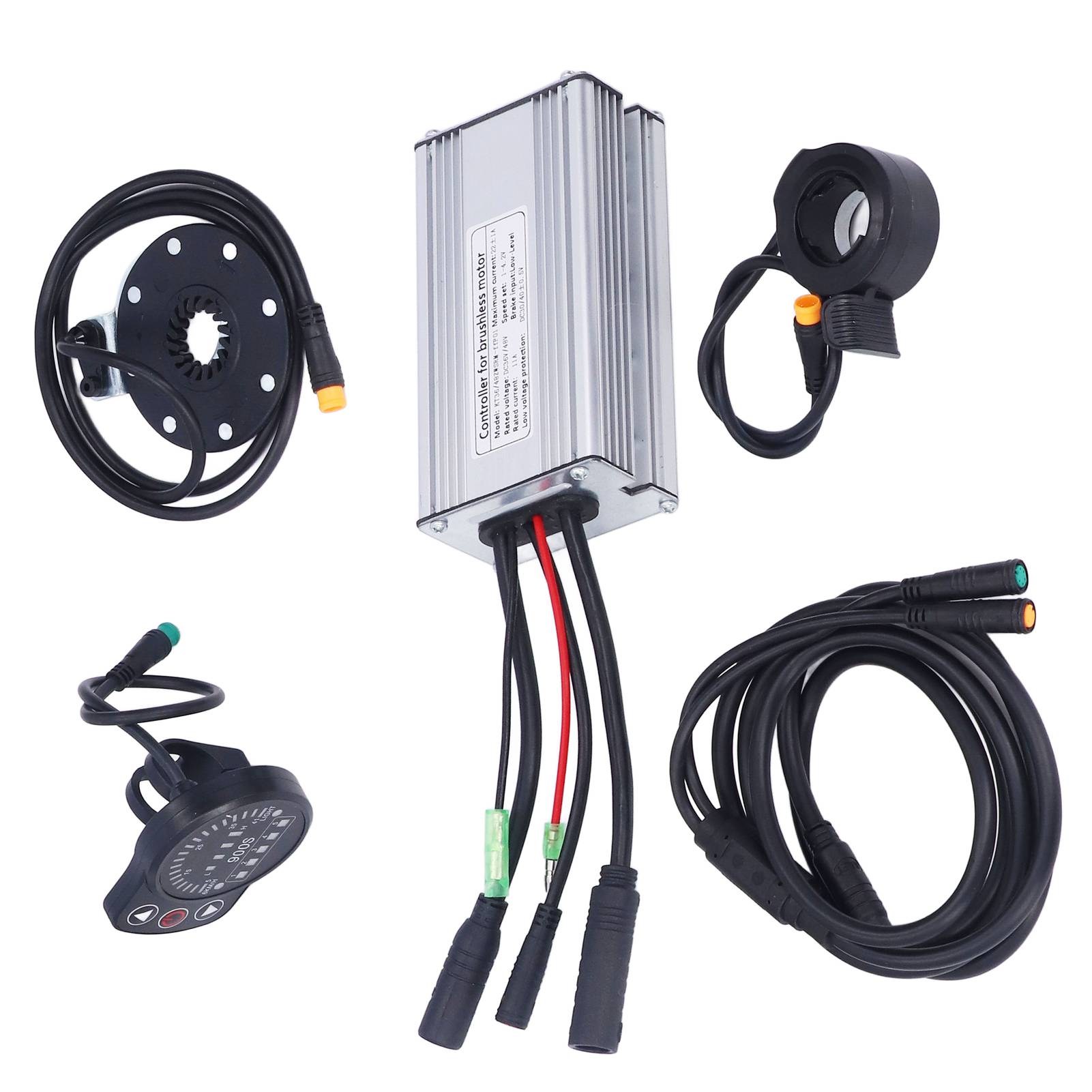 

22A Electric Bike Motor Controller with LED900S Panel 1 to 2 Cable Fully Waterproof Kit