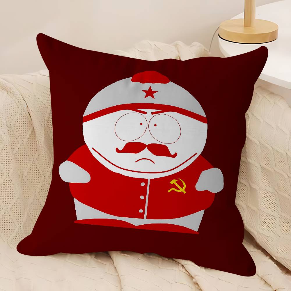 

E-Eric Theodore Cartman Pillow Covers Cartoon Sofa Decorative Home Double-sided Printing Short Plush Cute Cushion Cover 12x12Inch