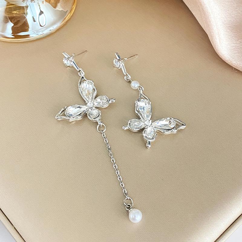 

1 пара элегантных висячих сережек-бабочек, роскошные асимметричные серьги-бабочки 1 Pair