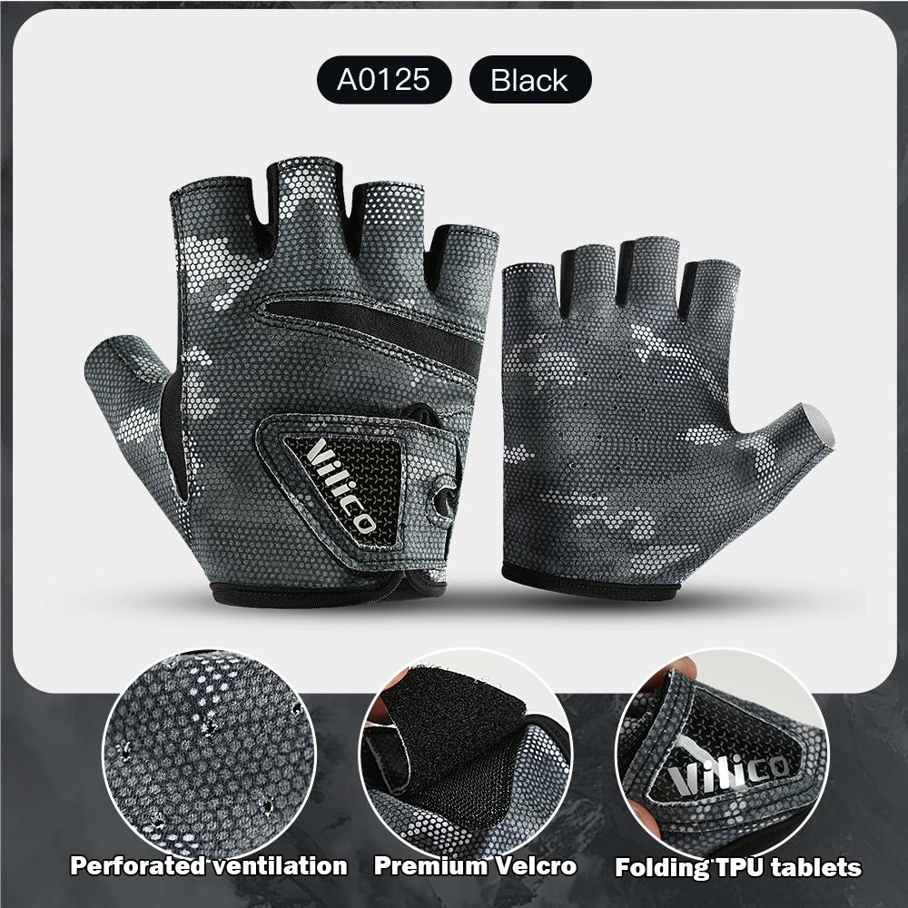 1 Pair Fishing Gloves for Men Summer Fishing Road Sub Sunscreen and Anti Slip Ice Silk Breathable Thin Three Finger Cut Gloves