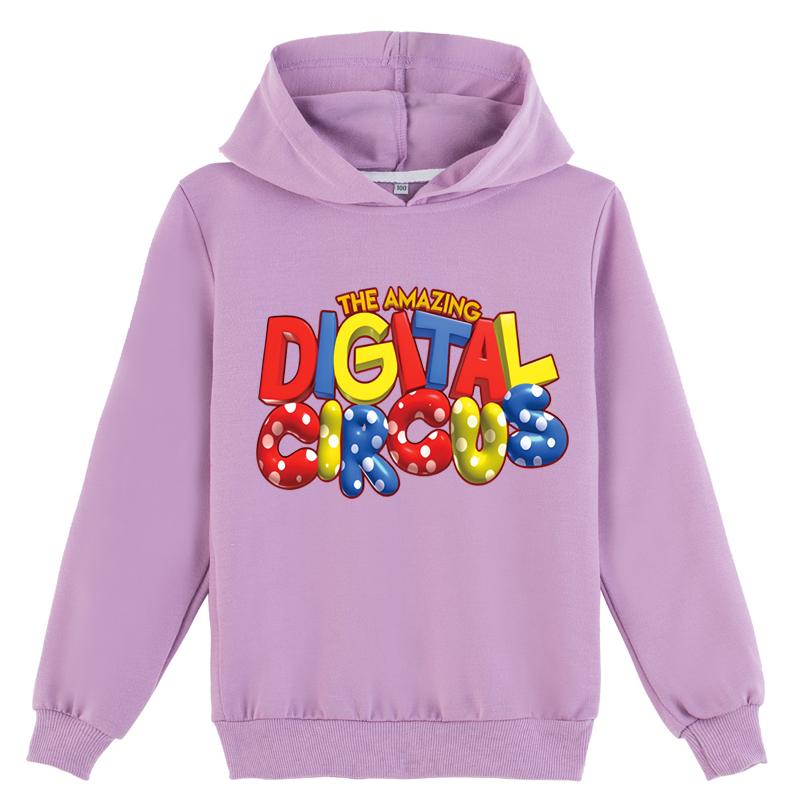 Dětská 3D mikina s kapucí ÚŽASNÝ DIGITÁLNÍ CIRKUSOVÝ pulovr Dětský svetr