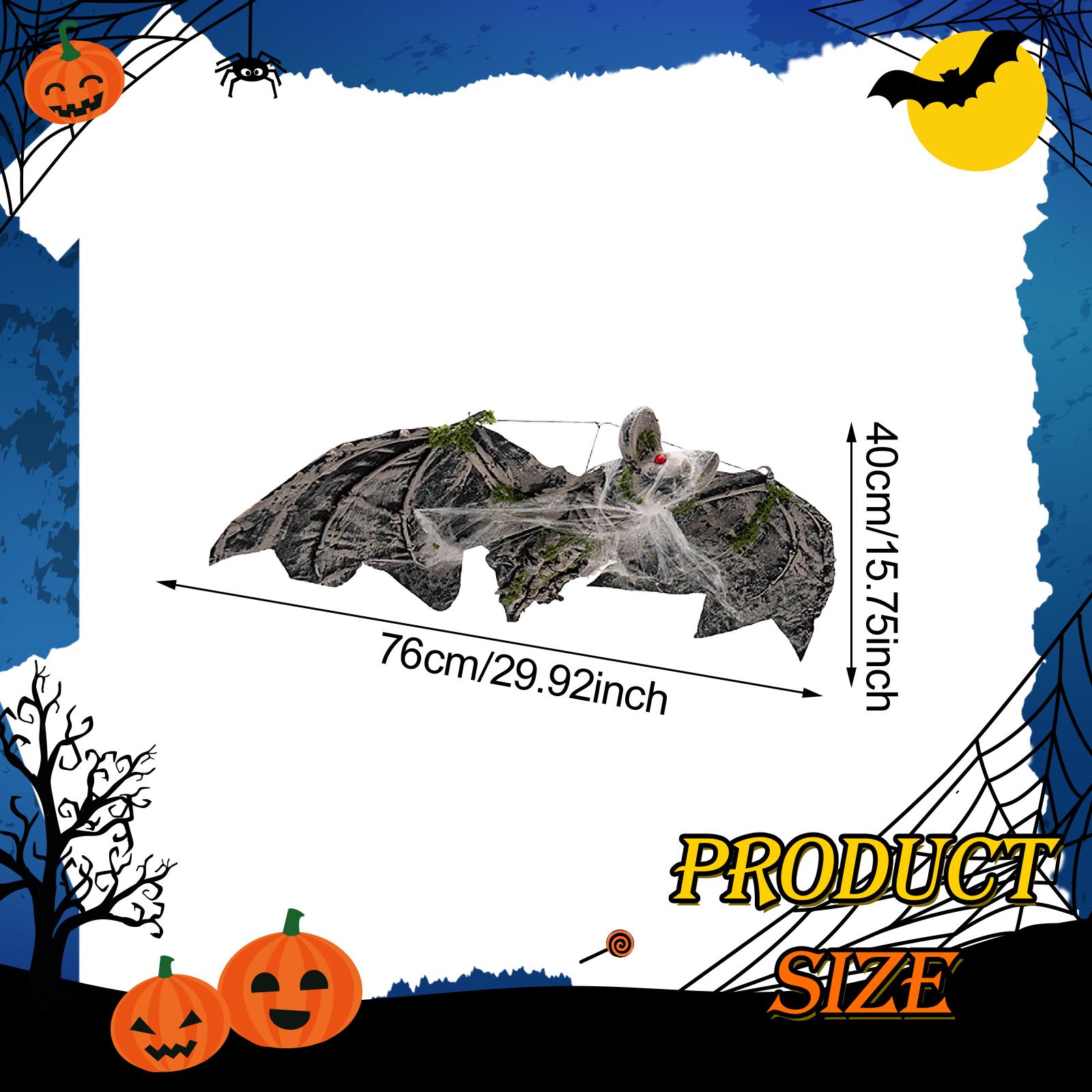

Halloween Bat Decoration Props Lifelike Prank Prop for Porch Outdoor Outside