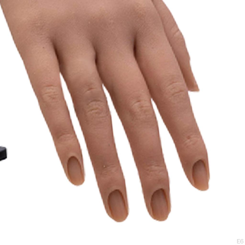 Nail Training Right Hand with Bracket Soft Fake Supply DIY Display
