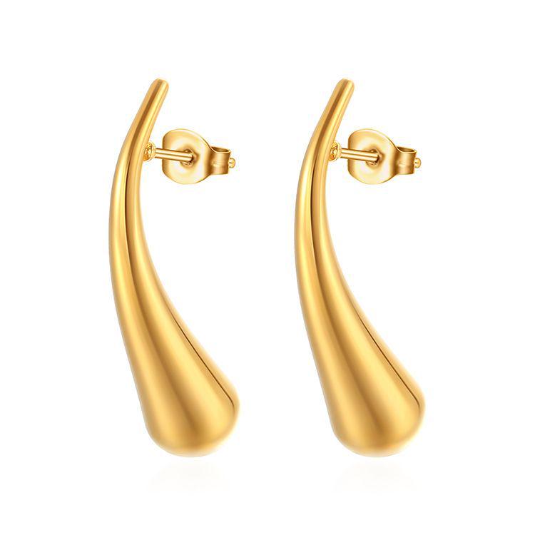 Boucles d'oreilles pendantes minimalistes haut de gamme en acier titane pour femmes