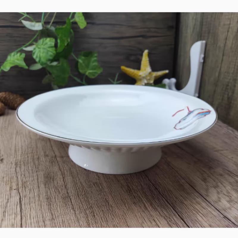 Taishun A220 Roman High-Foot Ceramic Fruit Plate