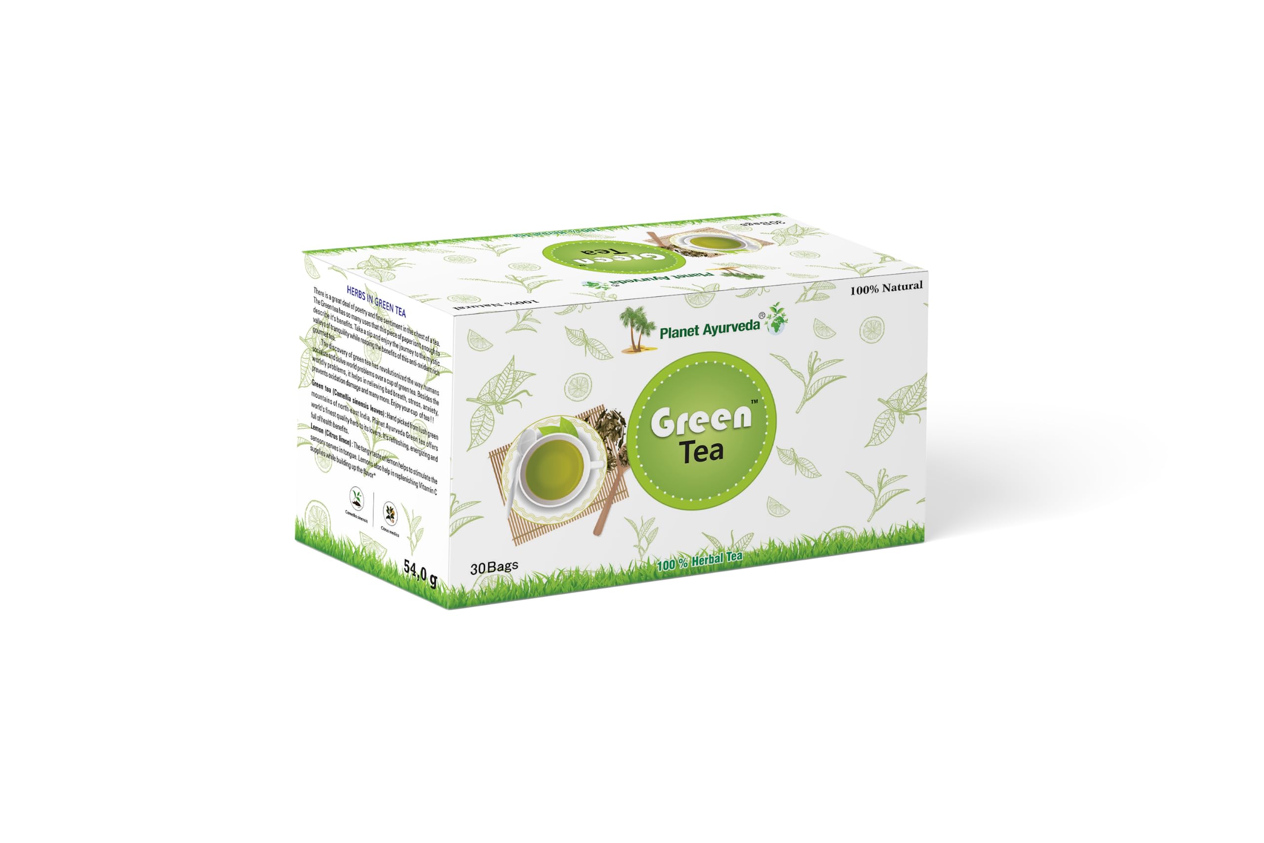 Planet Ayurveda Organic Green Tea for Weight Loss - 30 Teabags