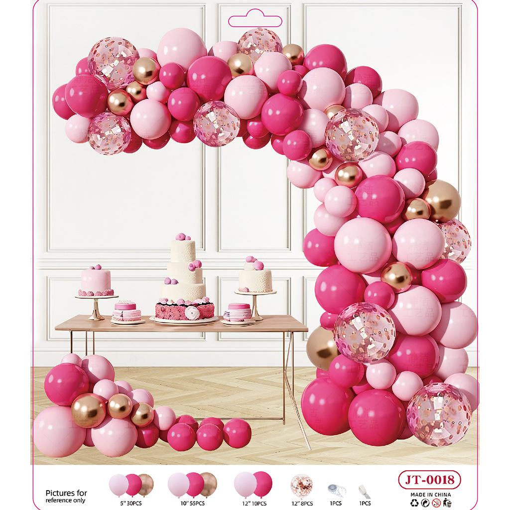 Balloon Chain Arch Opening Birthday Party Decorations Anniversary Package Set Scene Arrangement Premium Atmosphere