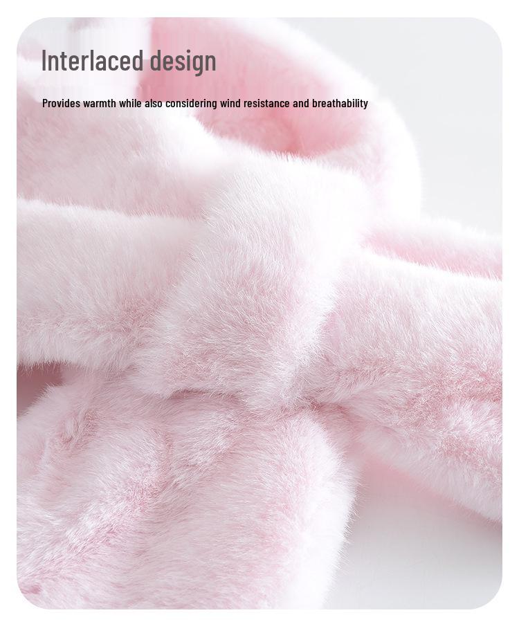 Samtiger Winter-Schal für Kinder: Warmer, Winddichter, Einfarbiger Schlauchschal mit Kleintier-Design