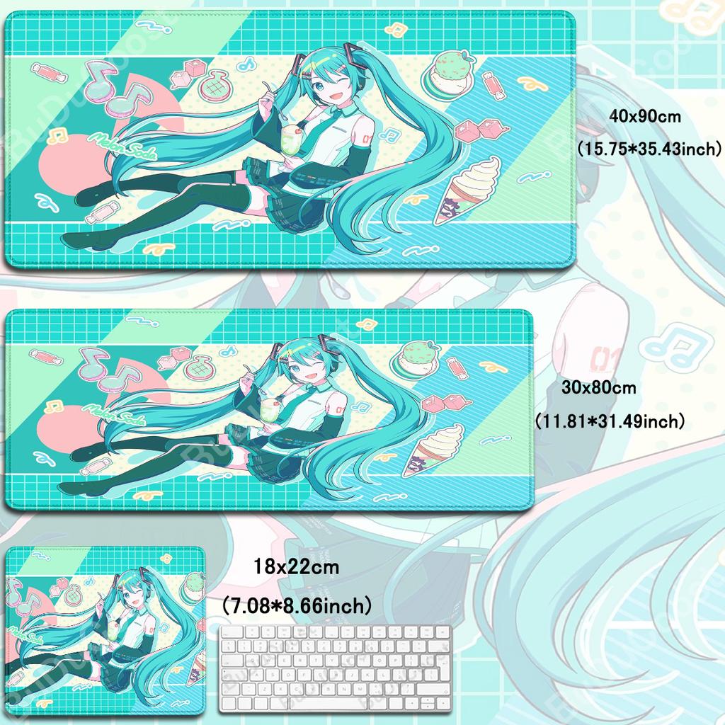 XXL Anime Mädchen HD Schreibtischmatte PJSK Project Sekai Colorful Stage Nightcord Gummi-Mauspad Großes Gaming Rutschfestes Tastatur Schutzmatte