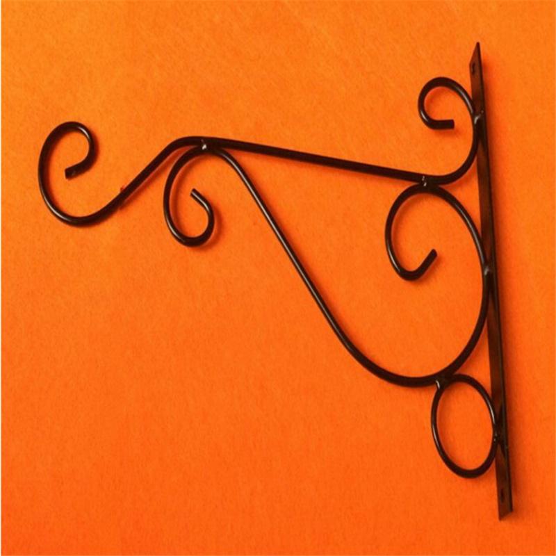 Hanger Hook Bracket Innovative Iron Art Plant Holder Flower Pot Decor Balcony of European Style