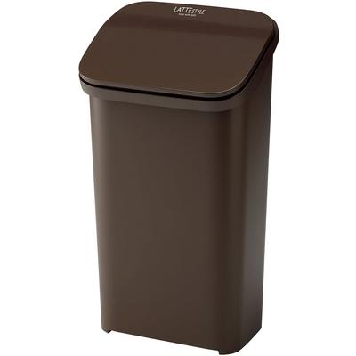 Squirrel Trash Can Push Dust Box Latte Style 20 Horizontal Brown 19L