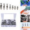 Hose Clamp Assortment 7 Sizes Adjustable Pipe Tube 304 Stainless Steel for Pipe Tube Fuel Line Plumbing