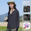 Sunscreen Clothing Women's Ice Silk UV Protection UPF10 Thin Breathable Removable Brim Cycling Loose Sunscreen Clothing