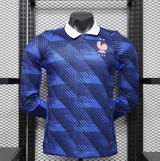 2627 Player version long-sleeved World Cup national team football France England Portugal Argentina Brazil jersey S