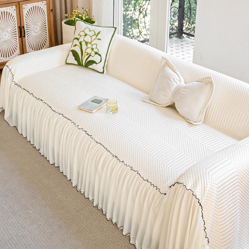 

Прохладный Дуду летнее прохладное диванное полотенце 2025 новый кружевной универсальный всевключающий цельный нескользящий чехол-полотенце для дивана 180*130cm