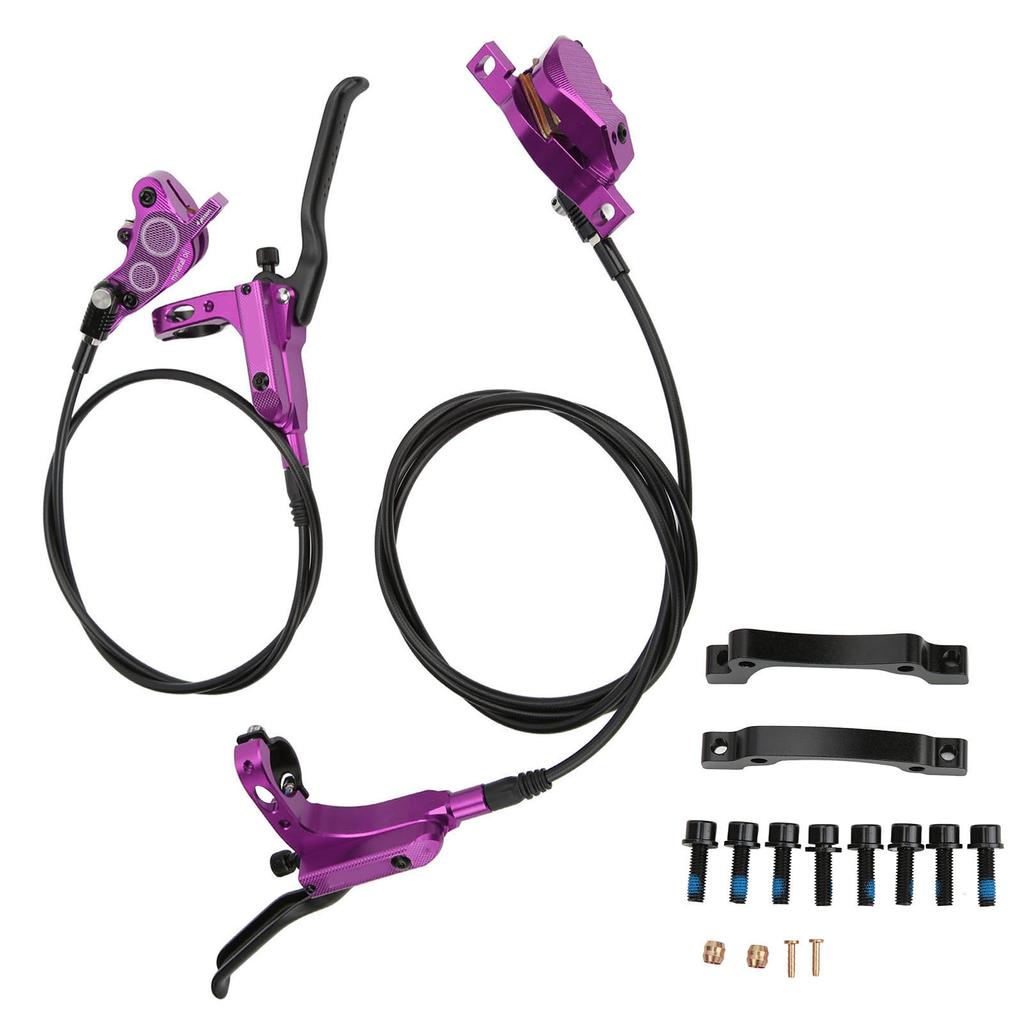 ZTTO MTB Bike 4 Piston Front Rear Hydraulic Disc Brake Mountain Bike CNC Bilateral Oil BrakePurple