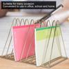 Iron Magazine Holder Triangular Book Letter Storage Metal Desktop File Sorter Organizer Gold