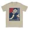 Charlie Kirk RIP Men T Shirts  Amazing Tee Shirt Short Sleeve Round Neck TShirts 100 Cotton Printing Clothing
