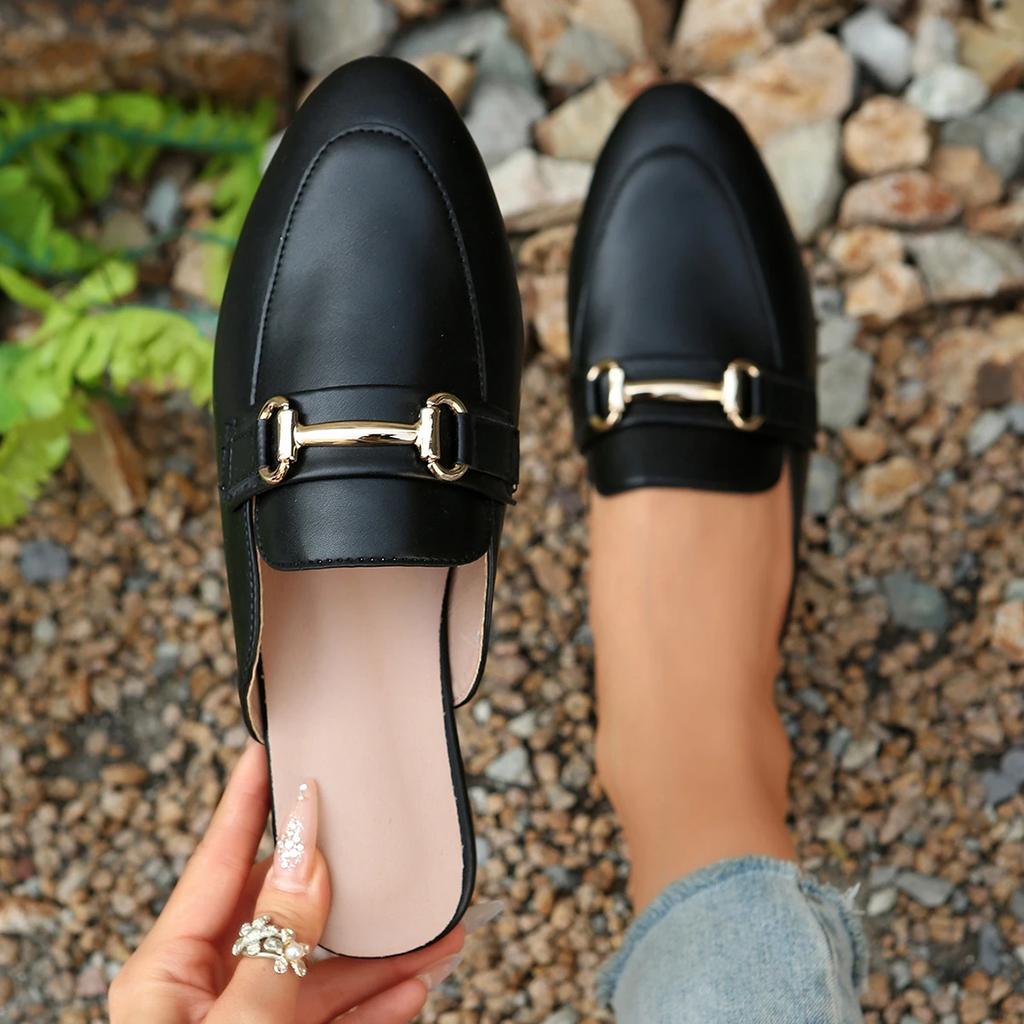 Women Slippers Spring Autumn Summer Flat Slip-On Slippers Lightweight Open-Toe Sandals Elegant Women Shoes Slides Women