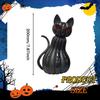 Halloween Cat Pumpkin Decor Bedside Lamp Home Night Resin Statue for Tabletop Bathroom