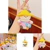 Cartoon Guinea Pig Plush Keyring With Hat And Clothing Design For Kids Backpack Accessories