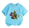 Kids Boys Girls Crew Neck Short Sleeve 100% Cotton T-shirt, Cool Cartoon Skateboard Skater Print Casual Tees, Comfortable Lightweight Tops for Daily O