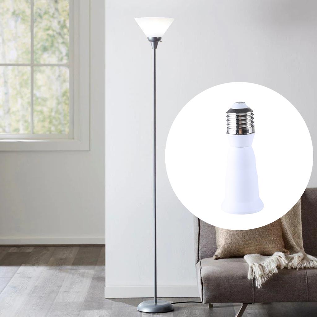 E27 Extended Lamp Holder E27 to E27 Screw Base Light Bulb Socket Extension Adapter Flame Retardant PBT 10cm Length