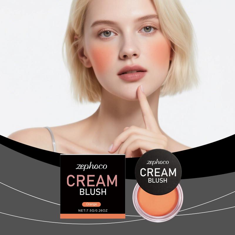 

Orange Matte Face Blush Moisturize Natural Flush Silky-Smooth Texture Nourishing High Pigment Facial Cheek Makeup Cosmetics 1pcs