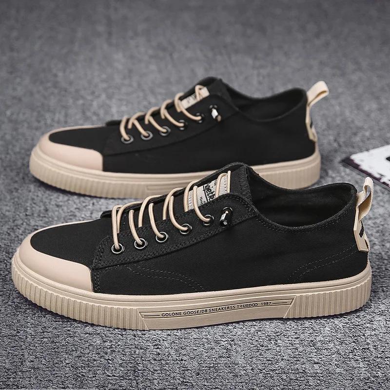 

Men Canvas Shoes Vulcanized Men S Casual Sneakers Spring Summer Slip On Flat Men Loafers Skate Male Sneakers Student 39