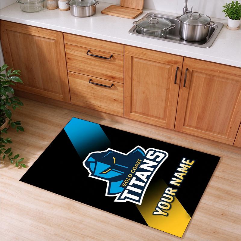 gol coast titans Customizable name kitchen floor mat easy to clean and wipe down Suitable for kitchens living rooms and entryways—a perfec