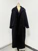 Spring 2025 European & American Women's Casual Long Solid Color Woolen Coat